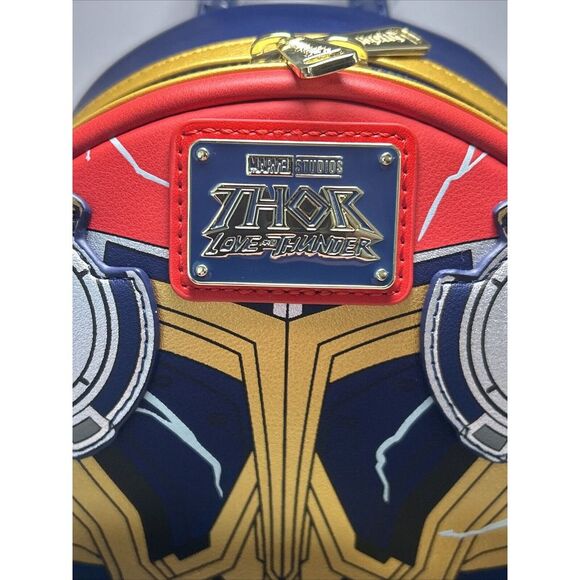 Loungefly Thor: Love and Thunder Glow-in-Dark Cosplay Mini Backpack Purse NWT - Picture 2 of 16